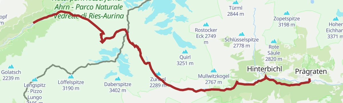 Route map: Hoch Tirol Trail